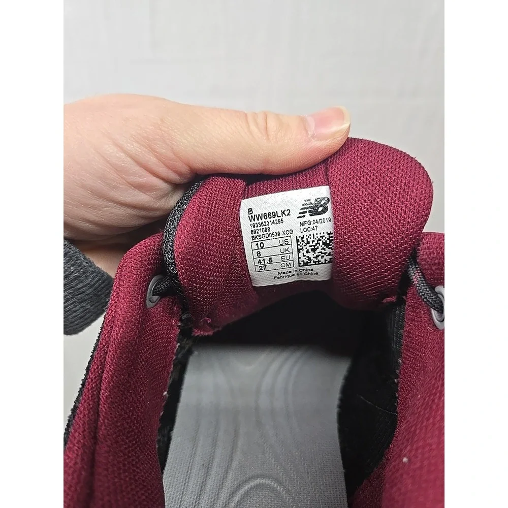 New Balance Women's‎ Size 10 Phantom Dark Gray Wine Running Sneakers WW669LK2